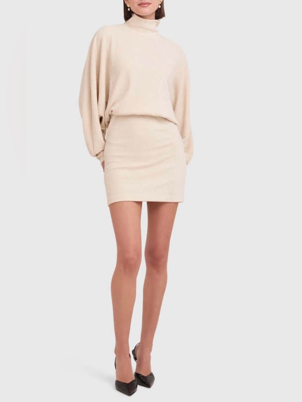 Amanda Uprichard Stefano Cream Knit Mini dress